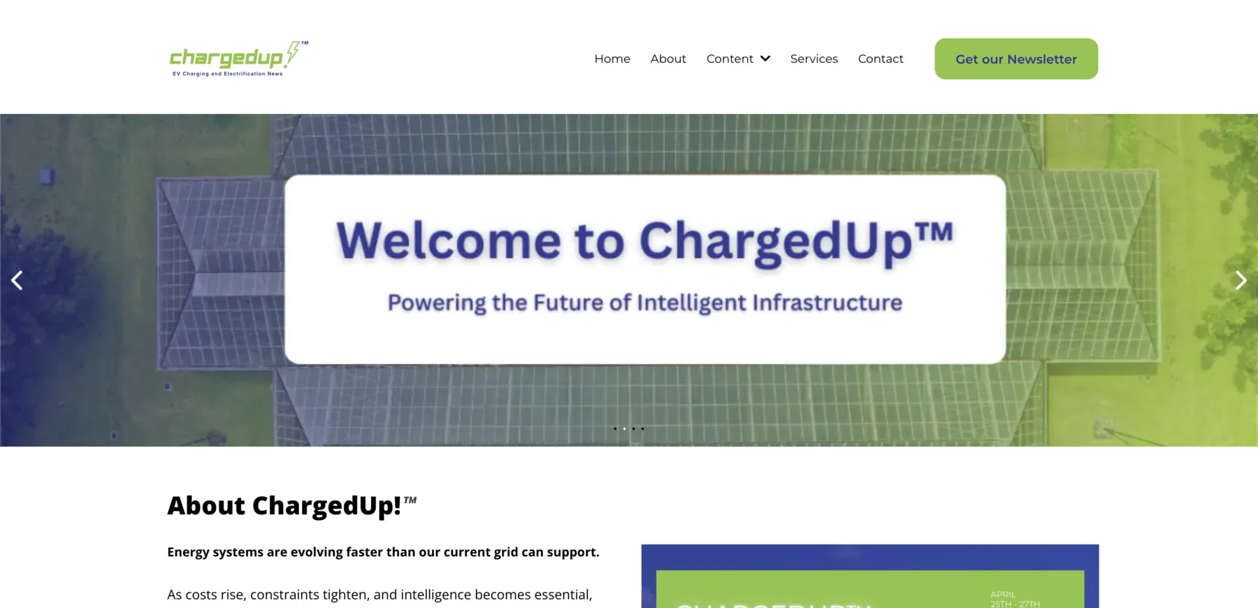 The ChargedUp publication running in production — publishing, distribution and audience operating from one owned hub